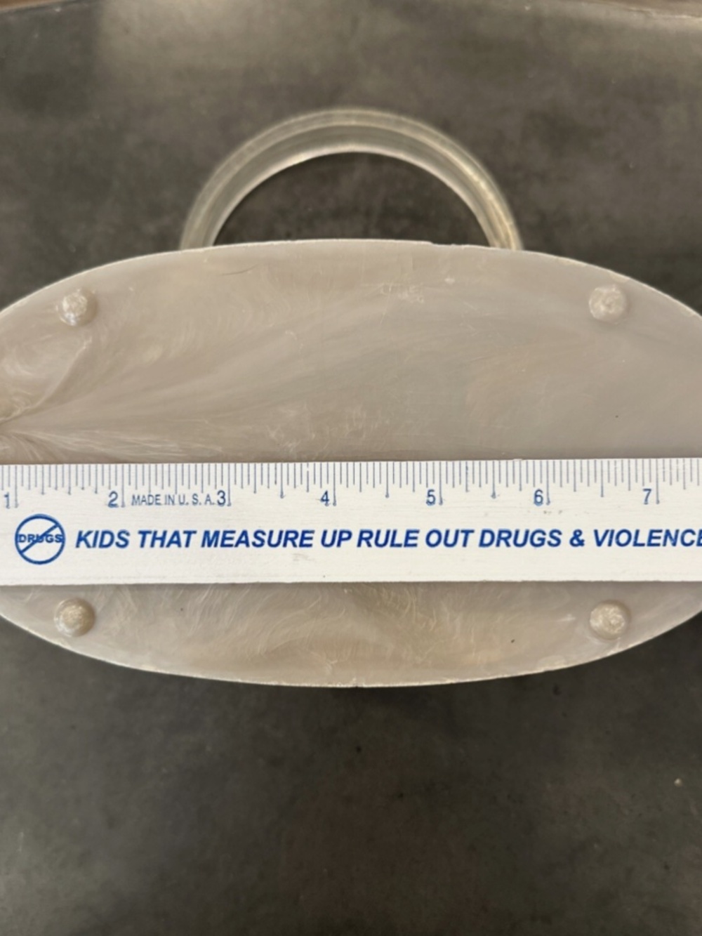 Vintage 1950s Lucite Woven Iridescent Opal Oval Purse Pocketbook 8” x 4” - Picture 13 of 16